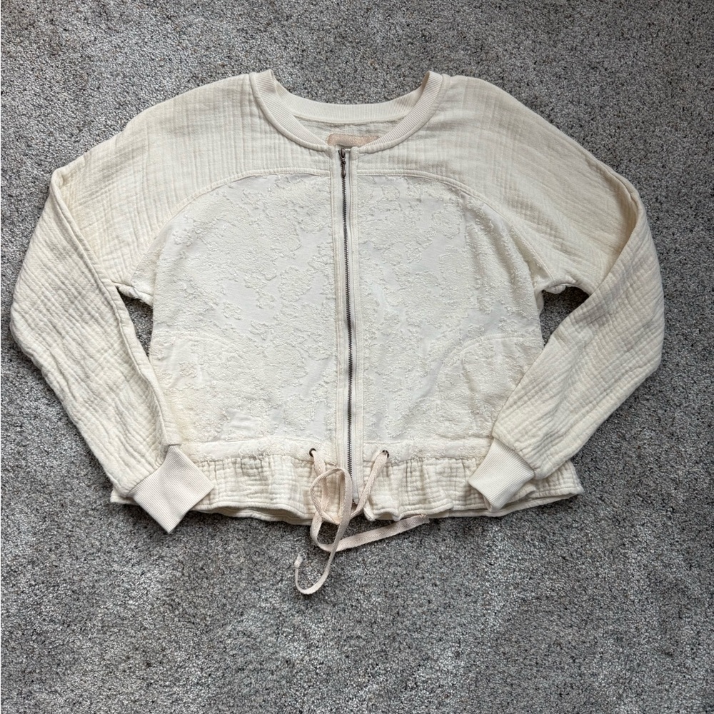 Anthropologie Saturday Sunday Peplum Bomber Jacket
